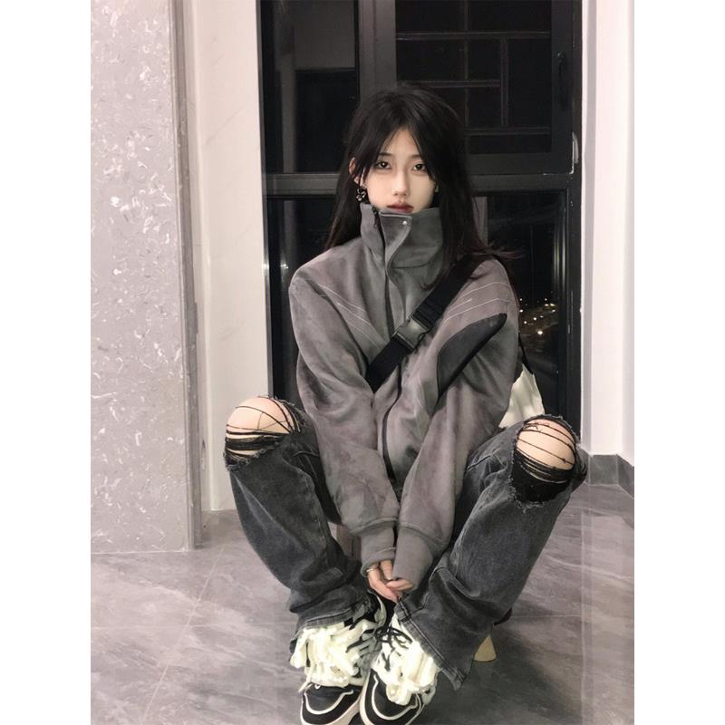 【小扬哥推荐】美式复古高街棒球服高级感立领外套男春秋设计感小