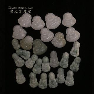 天然A货缅甸翡翠佛公观音