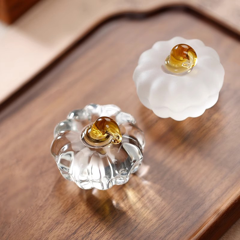 南瓜琉璃水晶玻璃镇尺毛笔书法小镇纸圆学生书法镇尺压纸文房四宝