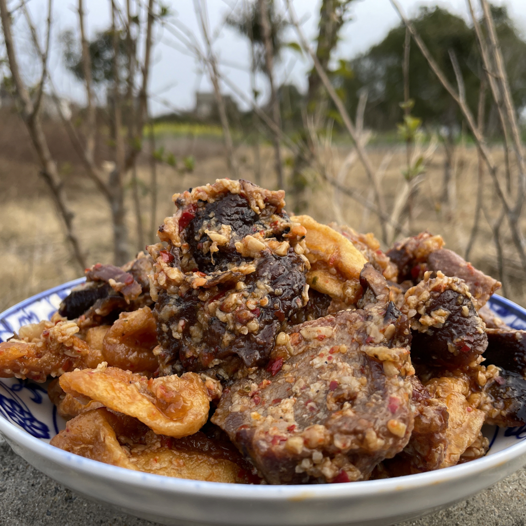 鄱阳特产 自制豆葱酒糟肉米酒糟肉腊猪头肉糟即食真空包装豆