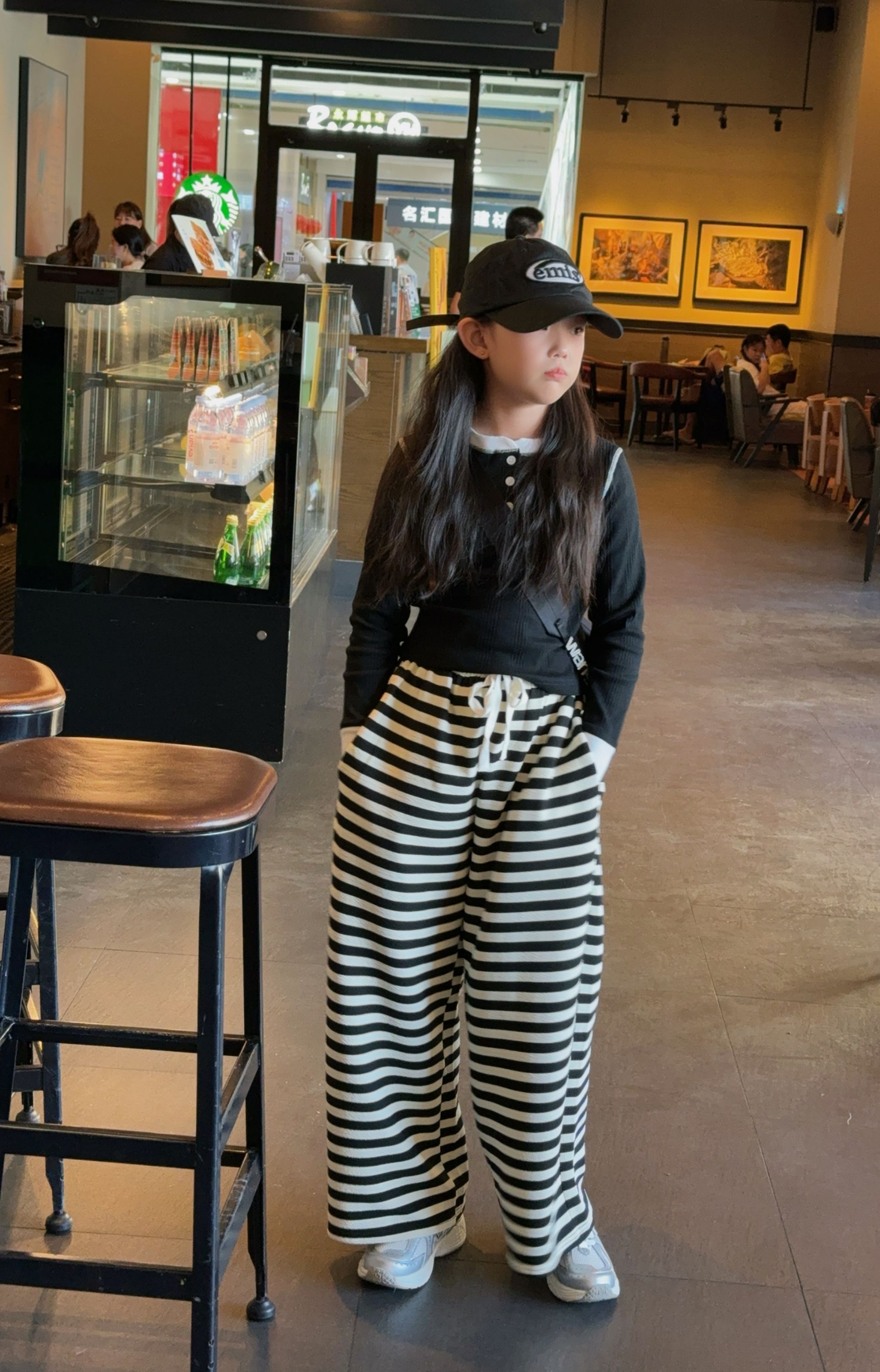 现货   【经典条纹】2024秋季儿童女童男童休闲条纹裤24244