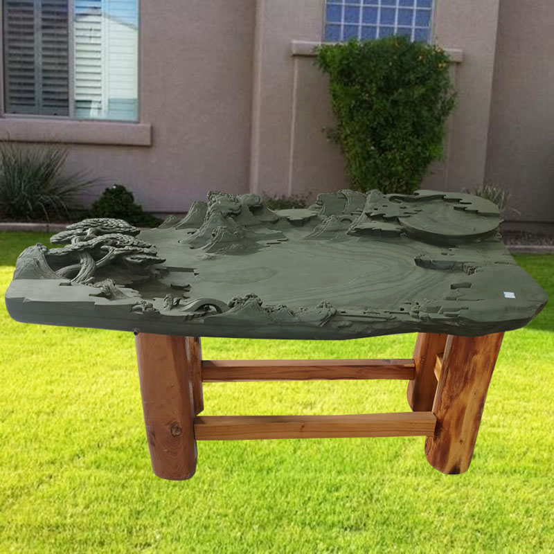 紫袍玉带石茶盘端砚茶盘天然石头大号茶台石雕功夫茶茶海玉石茶盘