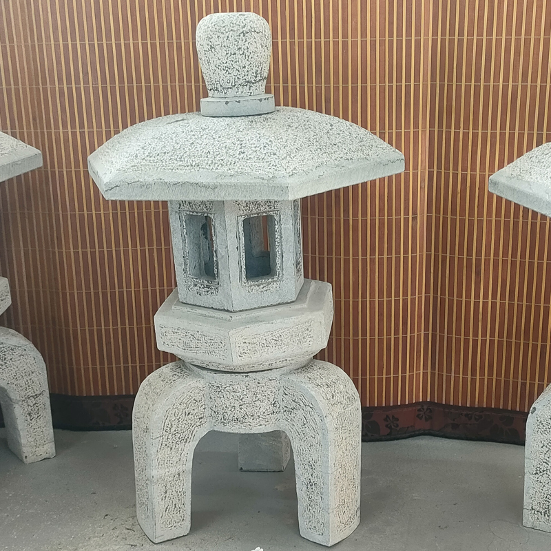 石灯笼日式庭院石灯中式户外草坪灯青石仿古电石灯禅意石雕摆件品
