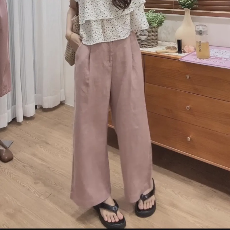 【五分糖】高腰气质百搭瘦版阔腿裤女直筒裤