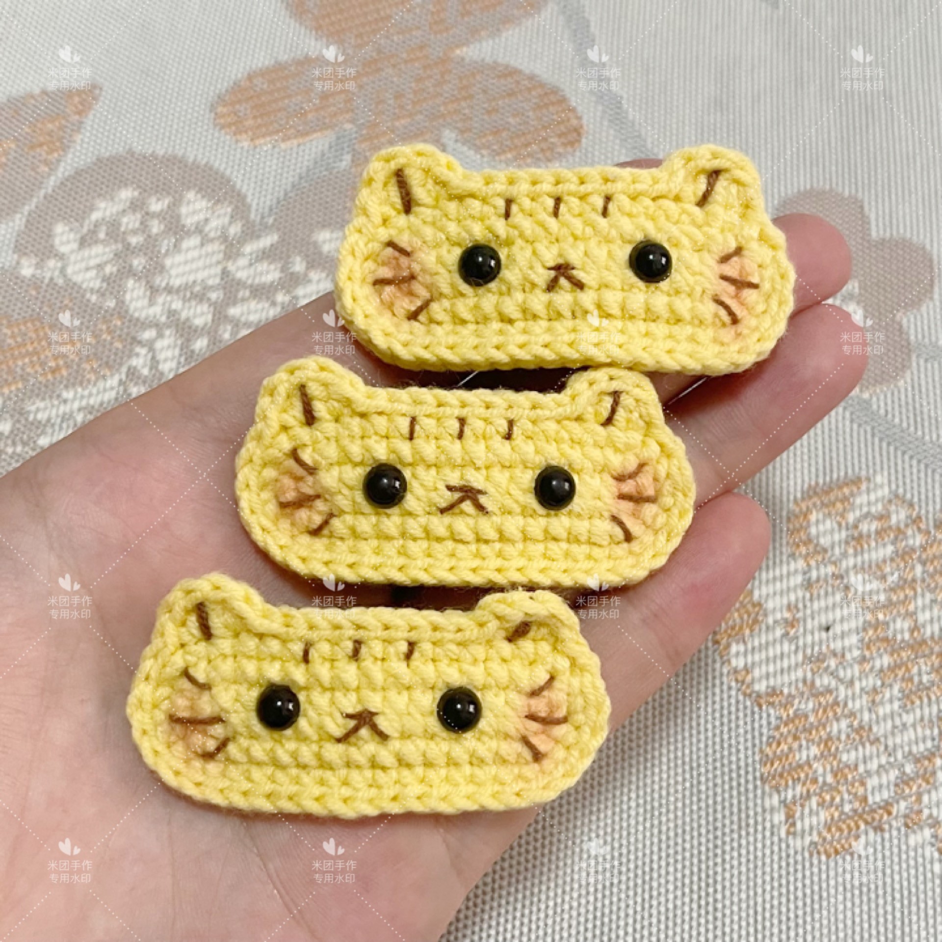 纯手工钩织可爱风毛线发夹网红小清新少女风甜美风发卡掰掰夹秋冬