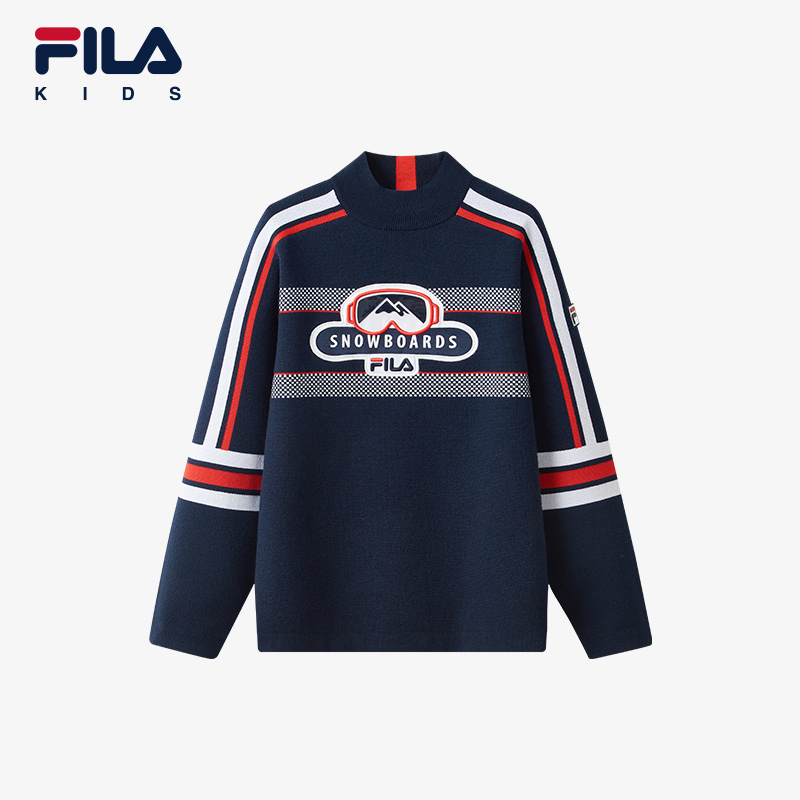 Fila/斐乐儿童【冰雪荣耀】男女大童毛衣2023运动编织衫K12B343402F