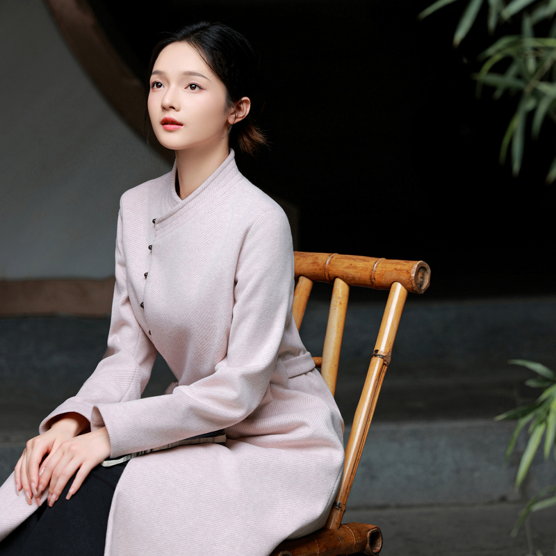新中式禅意茶服冬装2025新款唐装外套中长款中国风佛系禅服居士服