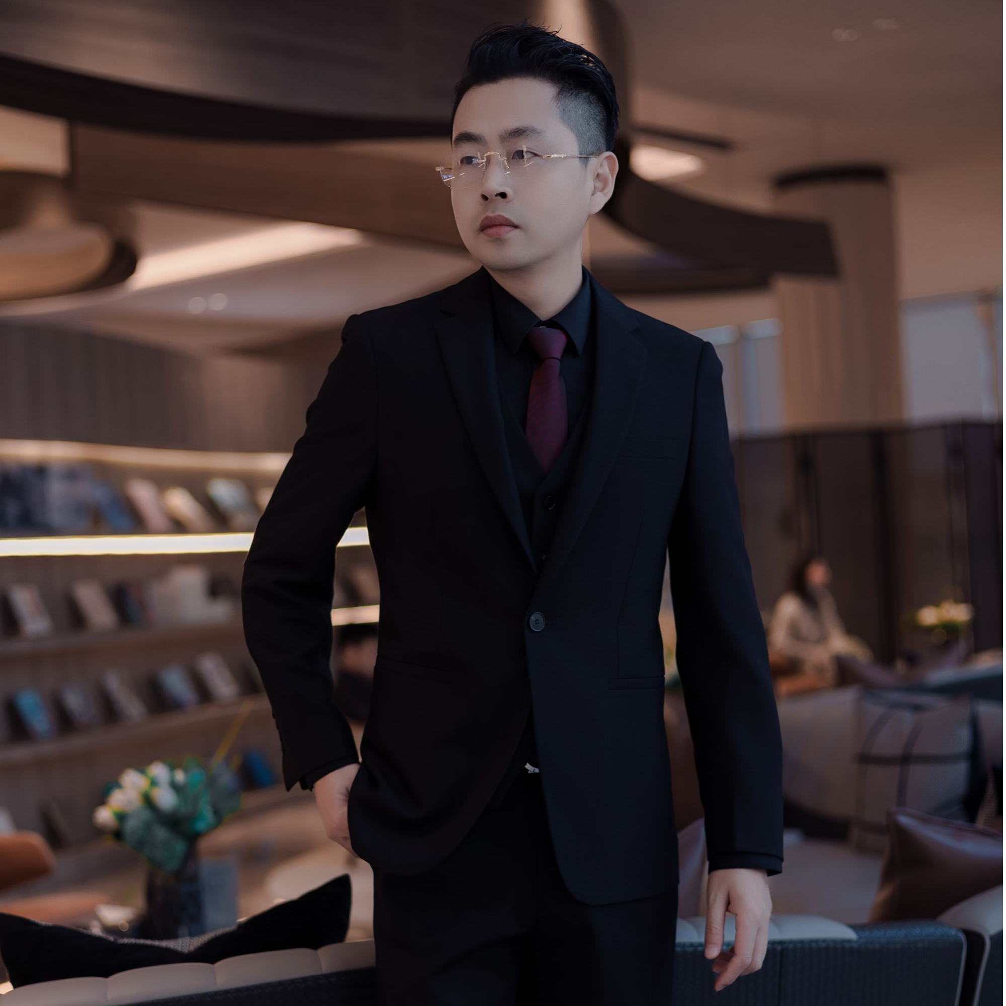 正品罗玛卡丹男婚礼西服修身结婚西服工作休闲西装单扣单开叉