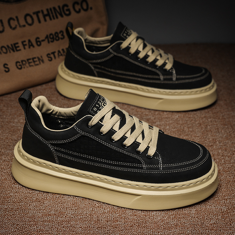 男士鞋子韩版潮流软底轻便男鞋厚底男式休闲鞋板鞋潮鞋MDH018