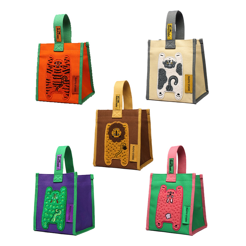 若愚工坊RUOYUSTUDIO原创设计刺绣便携手提帆布包