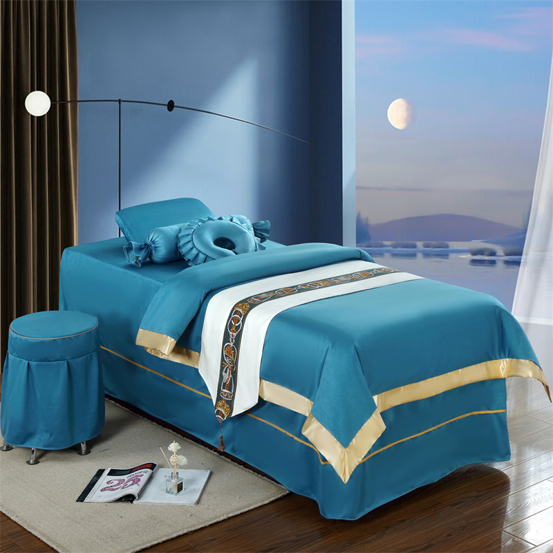 轻奢美容床罩四件套美容美体按摩推拿理疗美容院床罩四件套用品