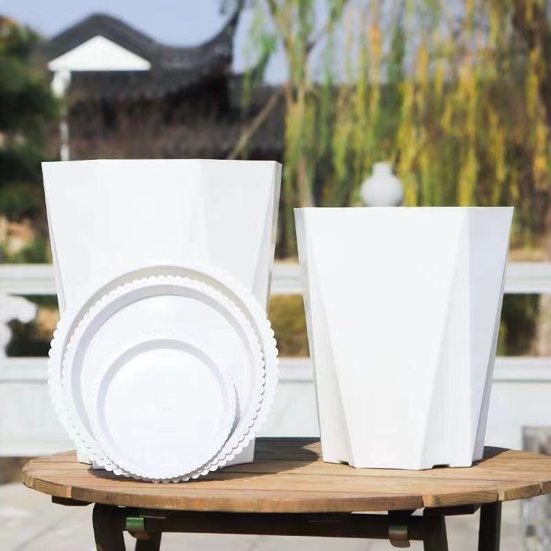 花盆家用钻石形钻石盆加厚树脂塑料客厅