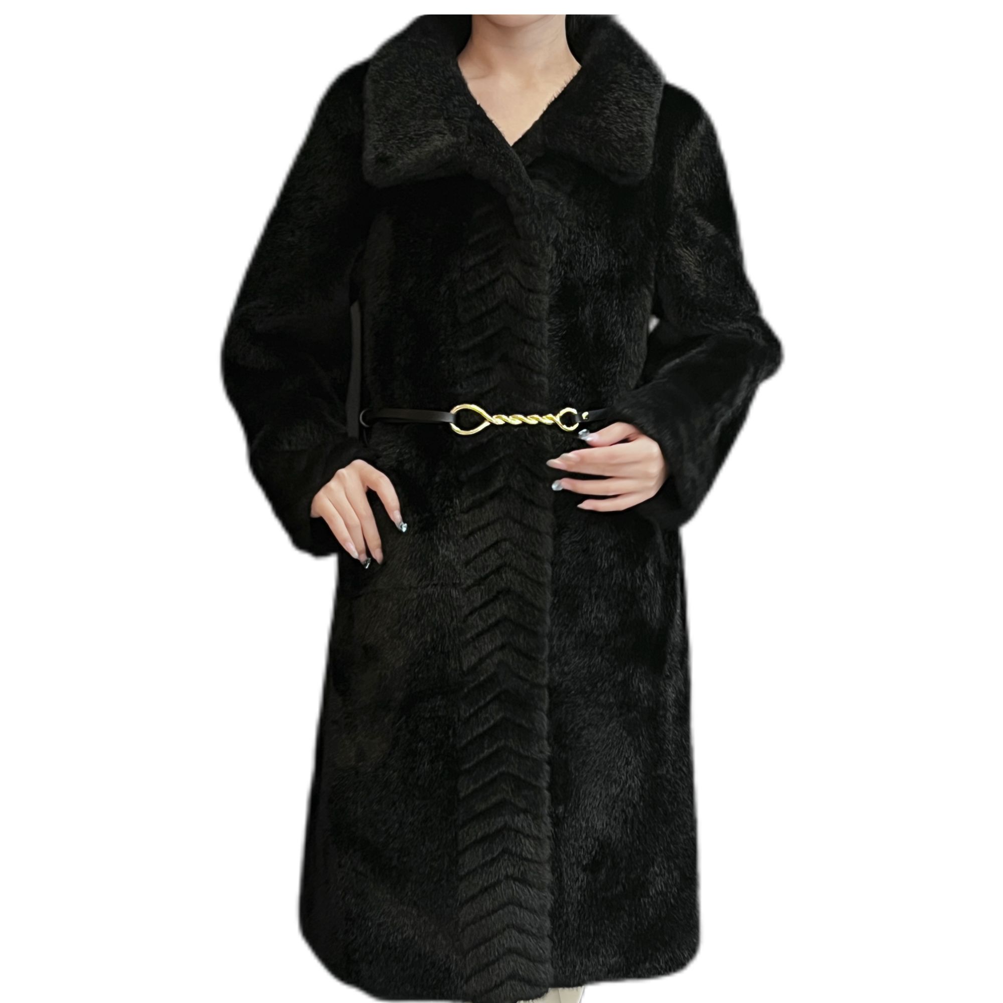 2024气质翻领轻奢中长款外套[郭2]