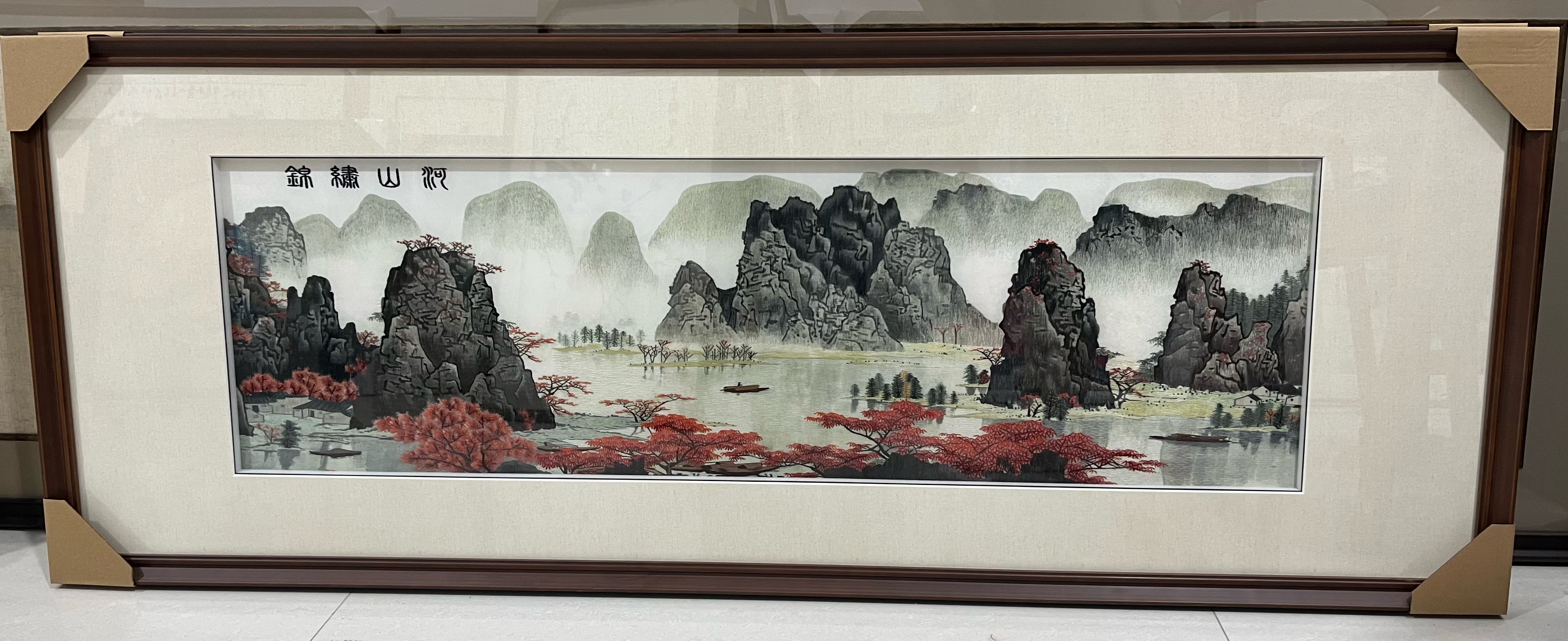 苏绣山水，简约新中式风格