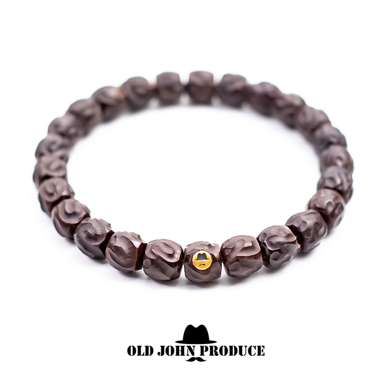 【乱山】老约翰印尼原生态椰蒂手串9mm*8mm