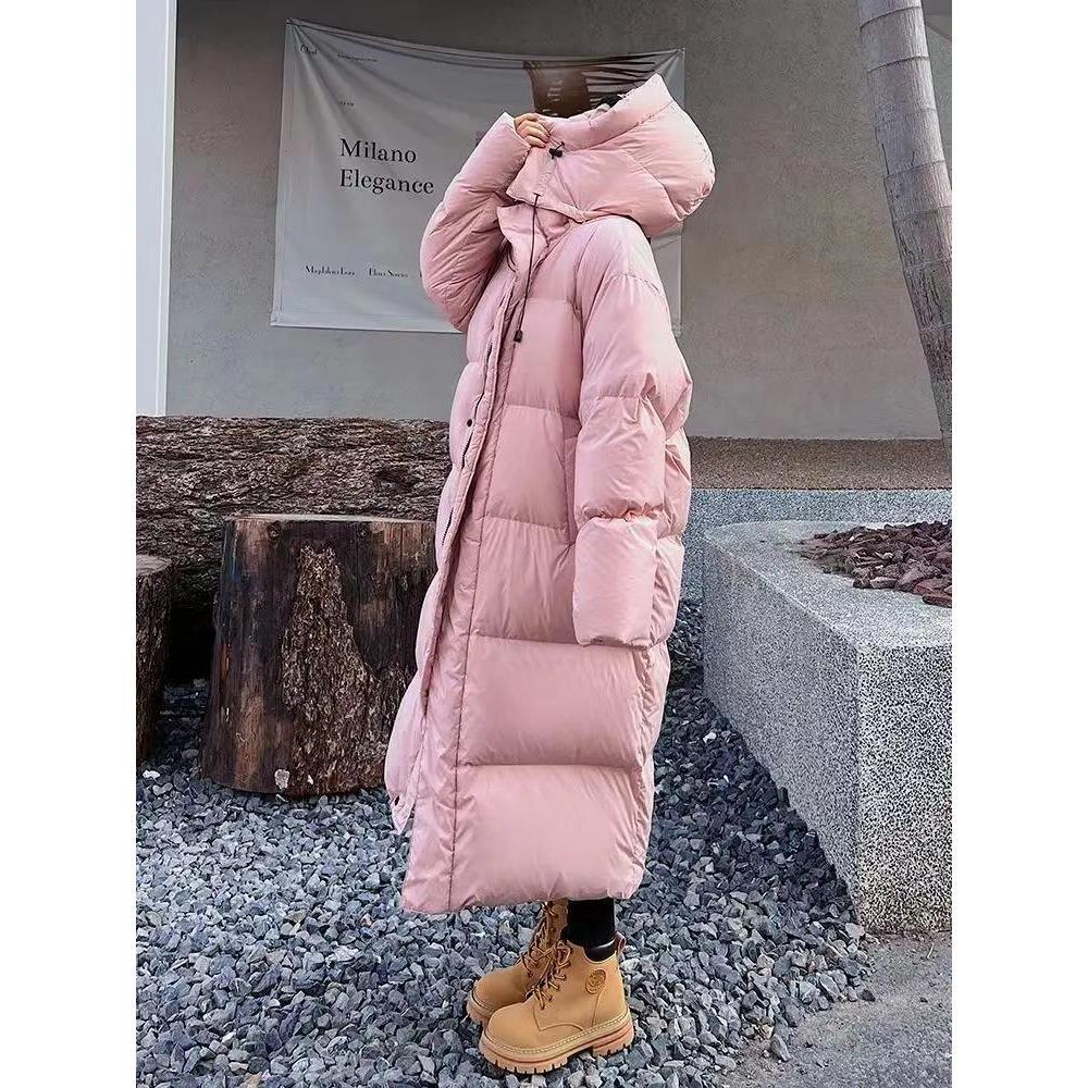 羽绒服2023冬季新款长款过膝羽绒服女韩版宽松大被子羽绒服