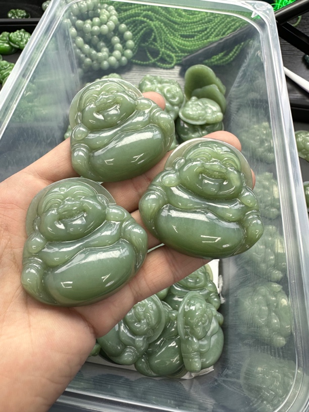 【小耿珠宝】和田玉碧玉佛公（多样性发一）
