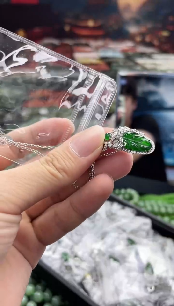 【闪购商品】翡翠项链银S925镶嵌（多样性发一）