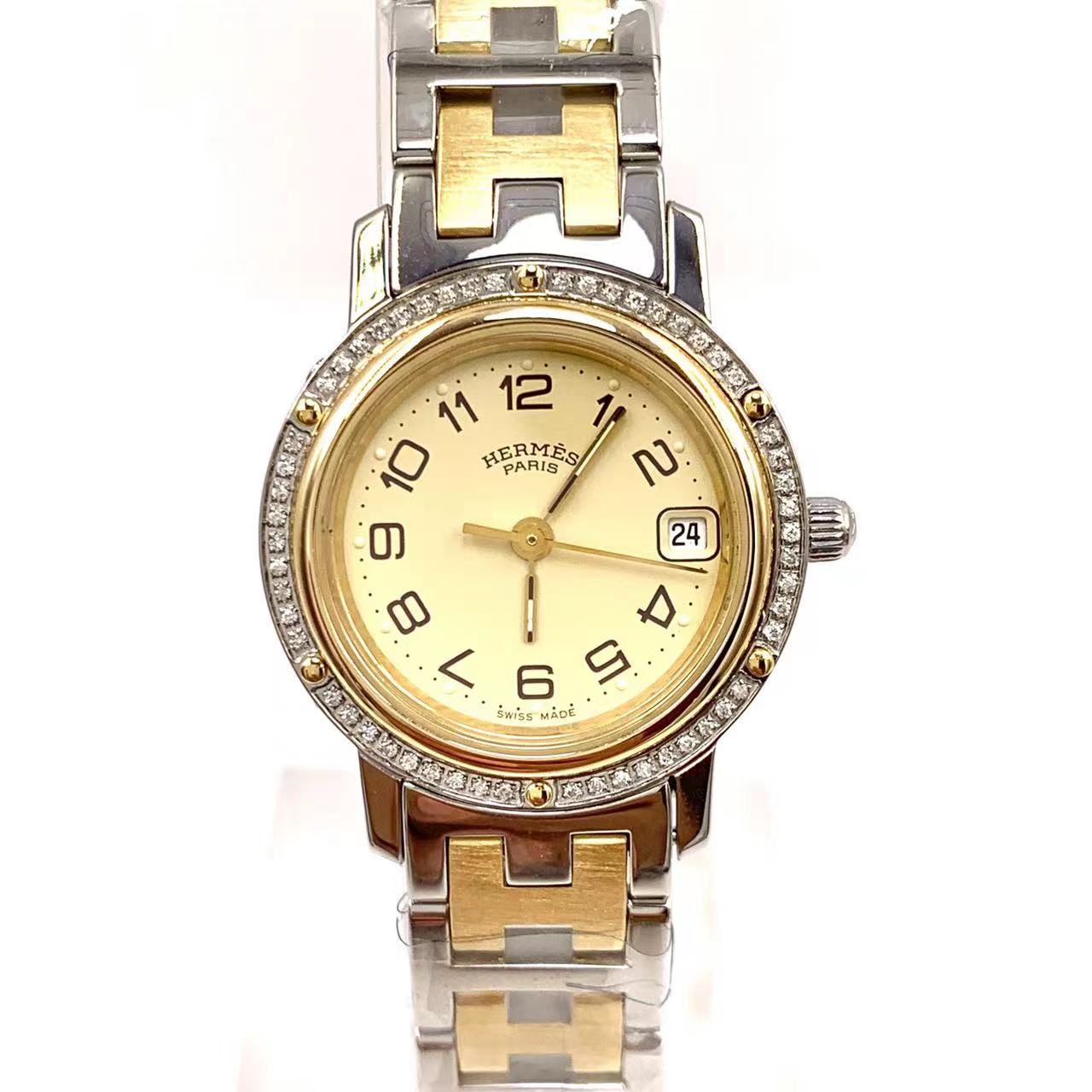 99新 Hermes/爱马仕 Clipper/石英/表径24mm/女表