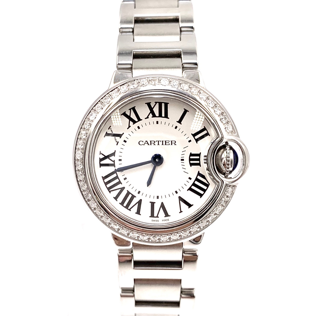 99新 Cartier/卡地亚 蓝气球/石英/表径28mm/女表