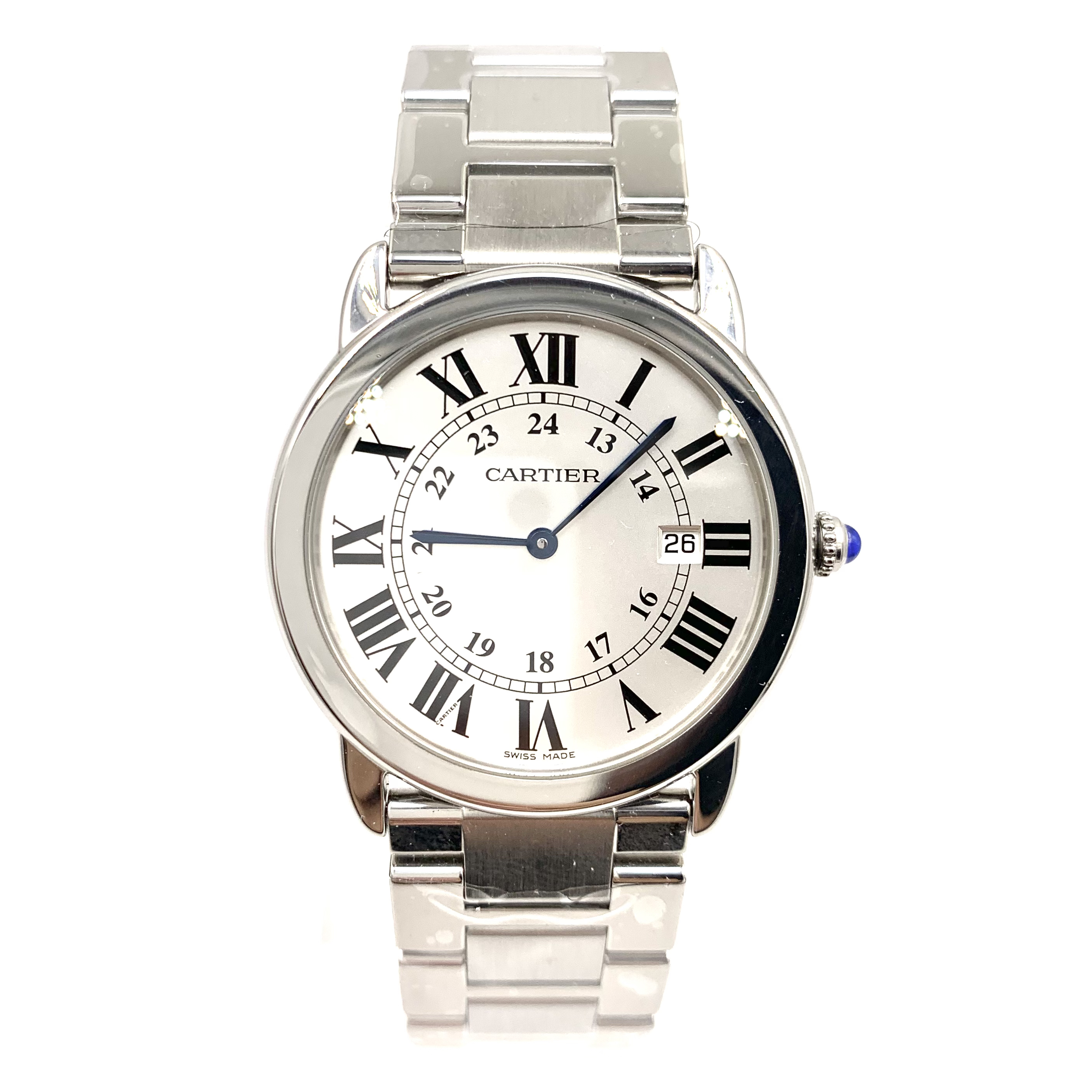 99新 Cartier/卡地亚 伦敦/精钢/石英/表径36mm/女表