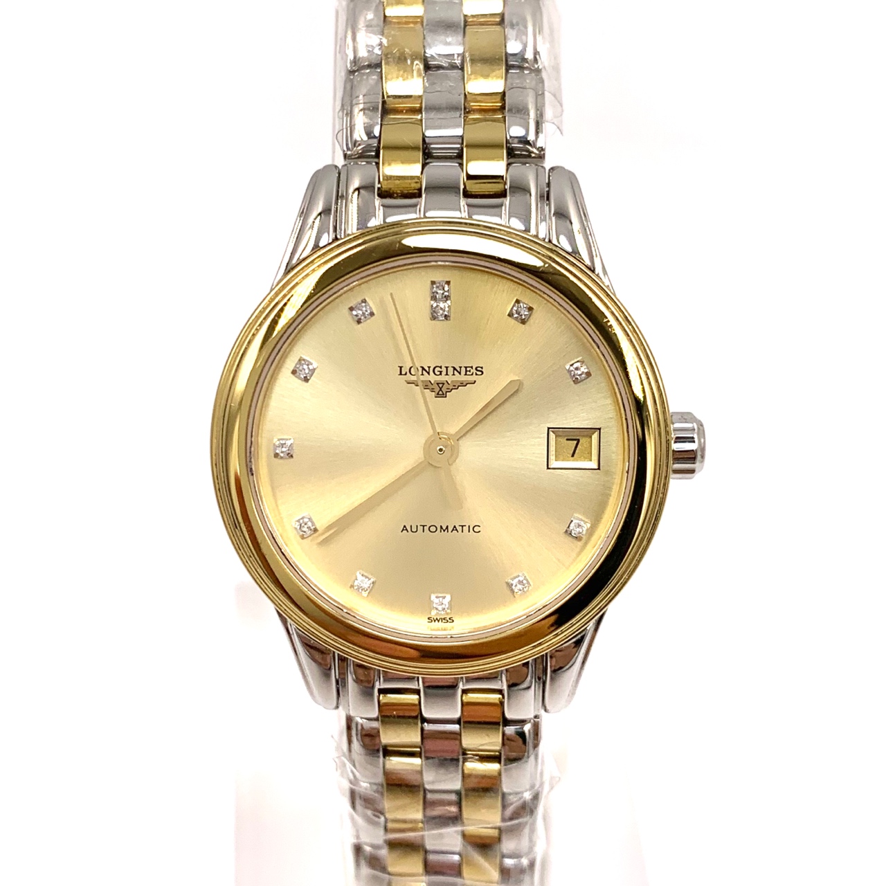99新 Longines/浪琴 军旗/原镶钻/自动机械/表径26mm/女表