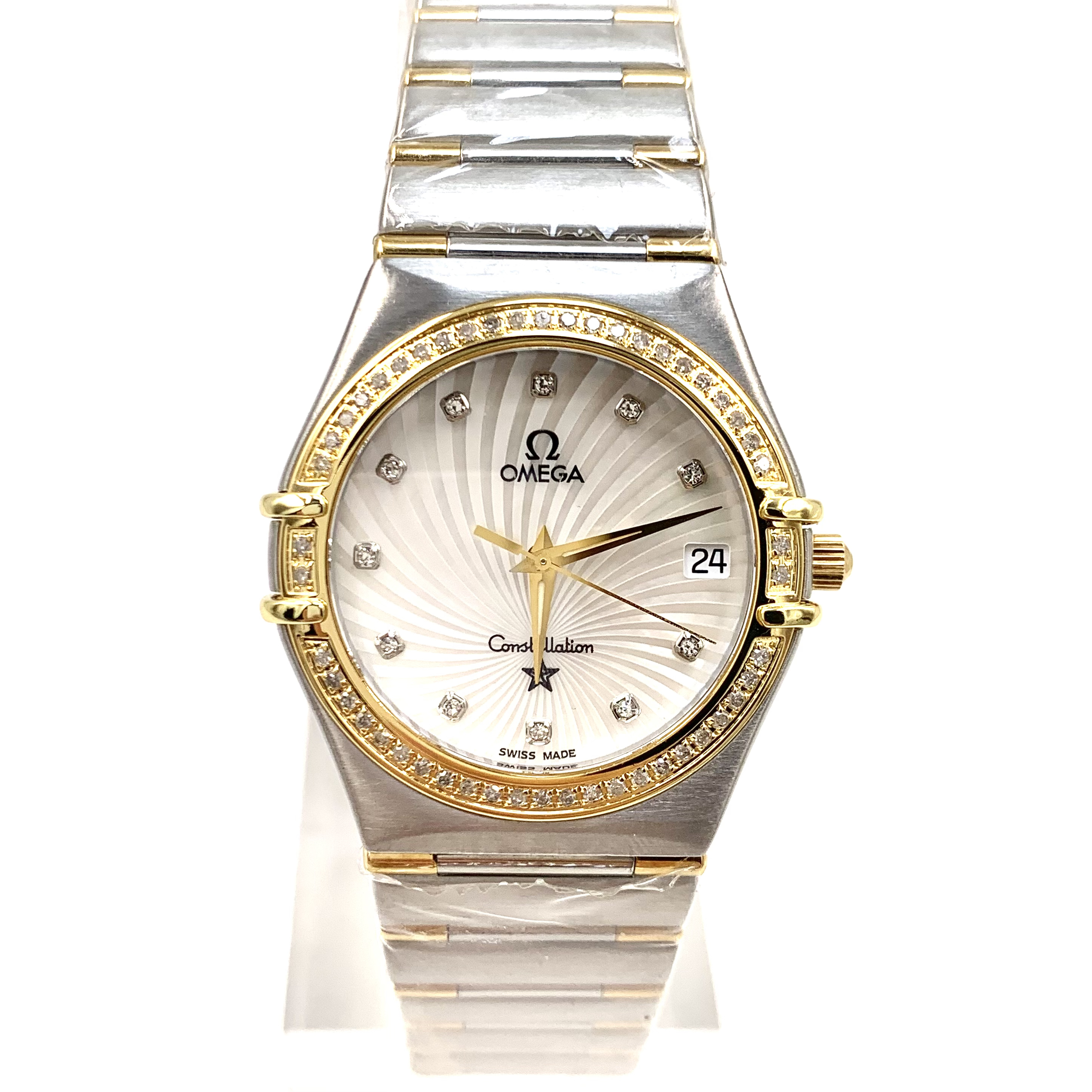 99新 Omega/欧米茄 星座/太阳花盘面/石英/表径33mm/女表