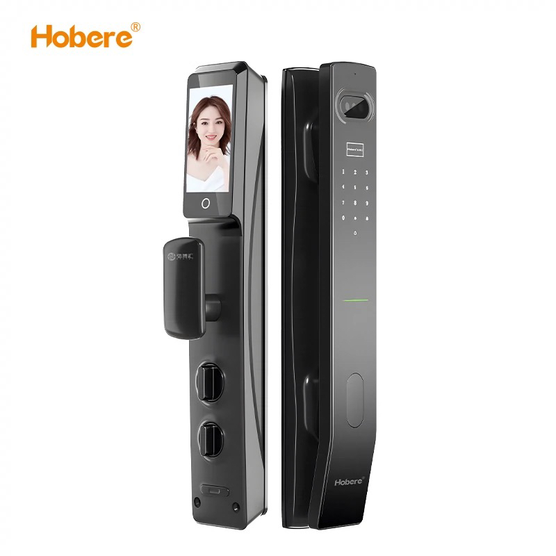 Hobere弘博汇F2人脸识别家用智能锁防盗门锁可视对讲智能锁指纹锁