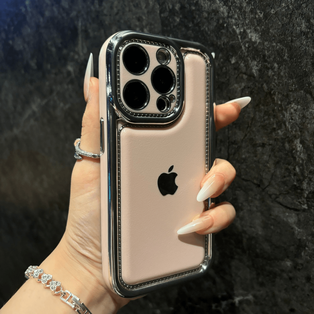 电镀磨砂皮纹适用iPhone16promax手机壳小众苹果15气囊14软13女12