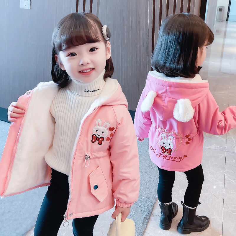 女童秋冬外套2023新款韩版儿童派克服洋气童装宝宝加绒加厚外套潮