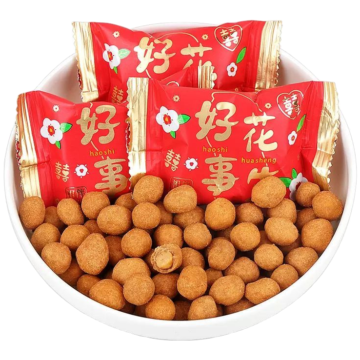 多味花生脆皮好事喜事怪味花生结婚庆喜糖解馋休闲小吃怀旧零食品