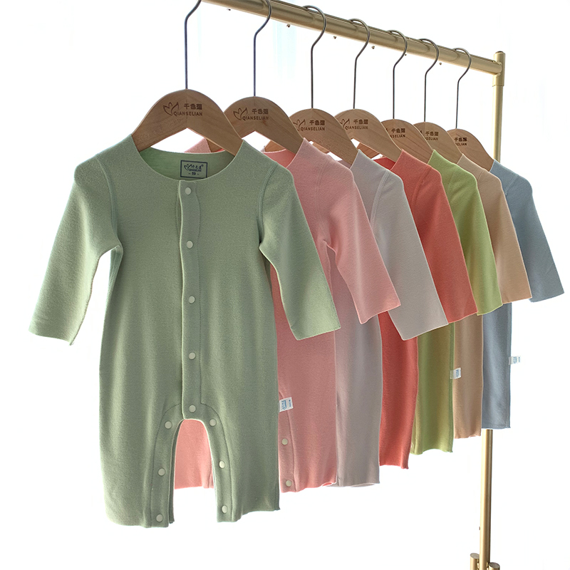 2089千色莲宝宝婴幼儿春秋冬两用档宝宝衣服双面徳绒爬服连体衣