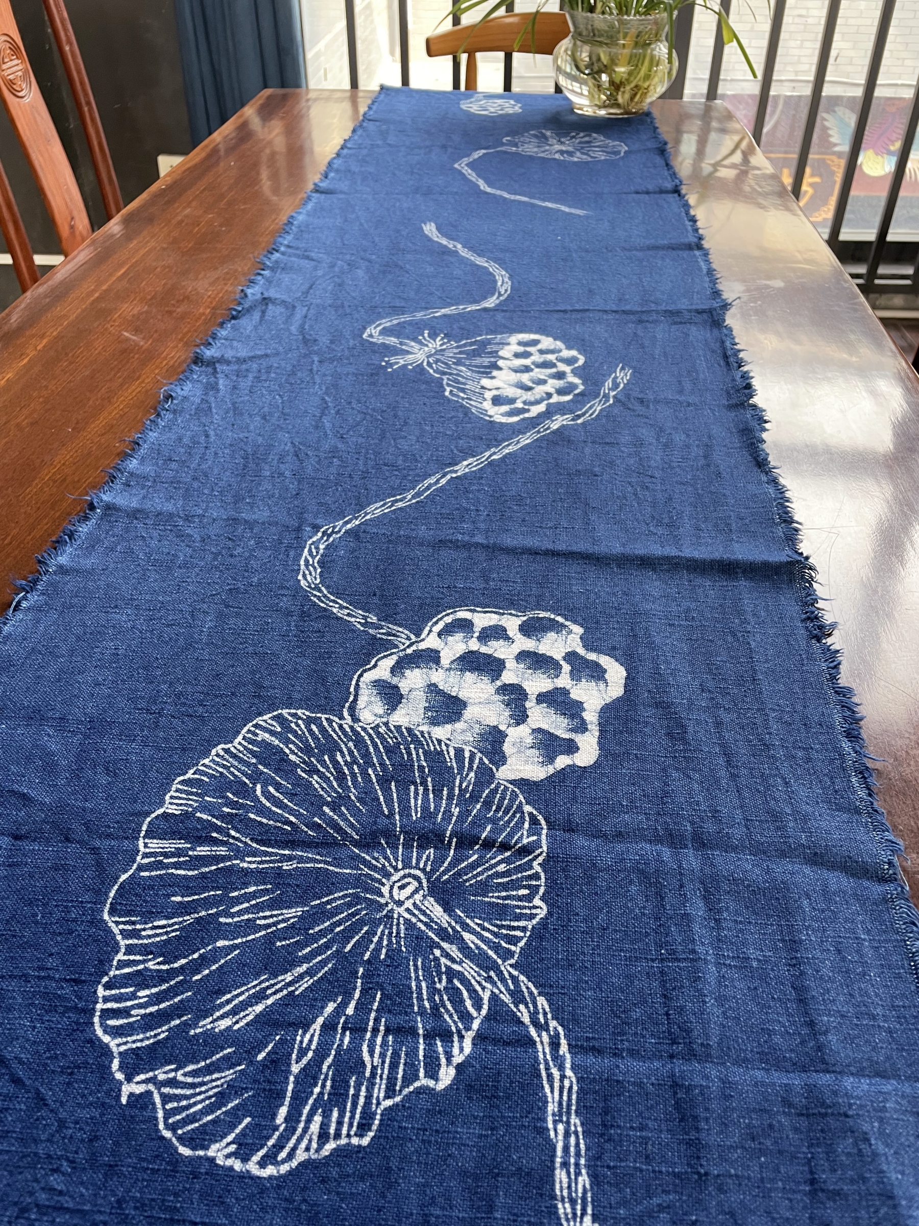 手工植物染色 蜡染 缝纫 面料