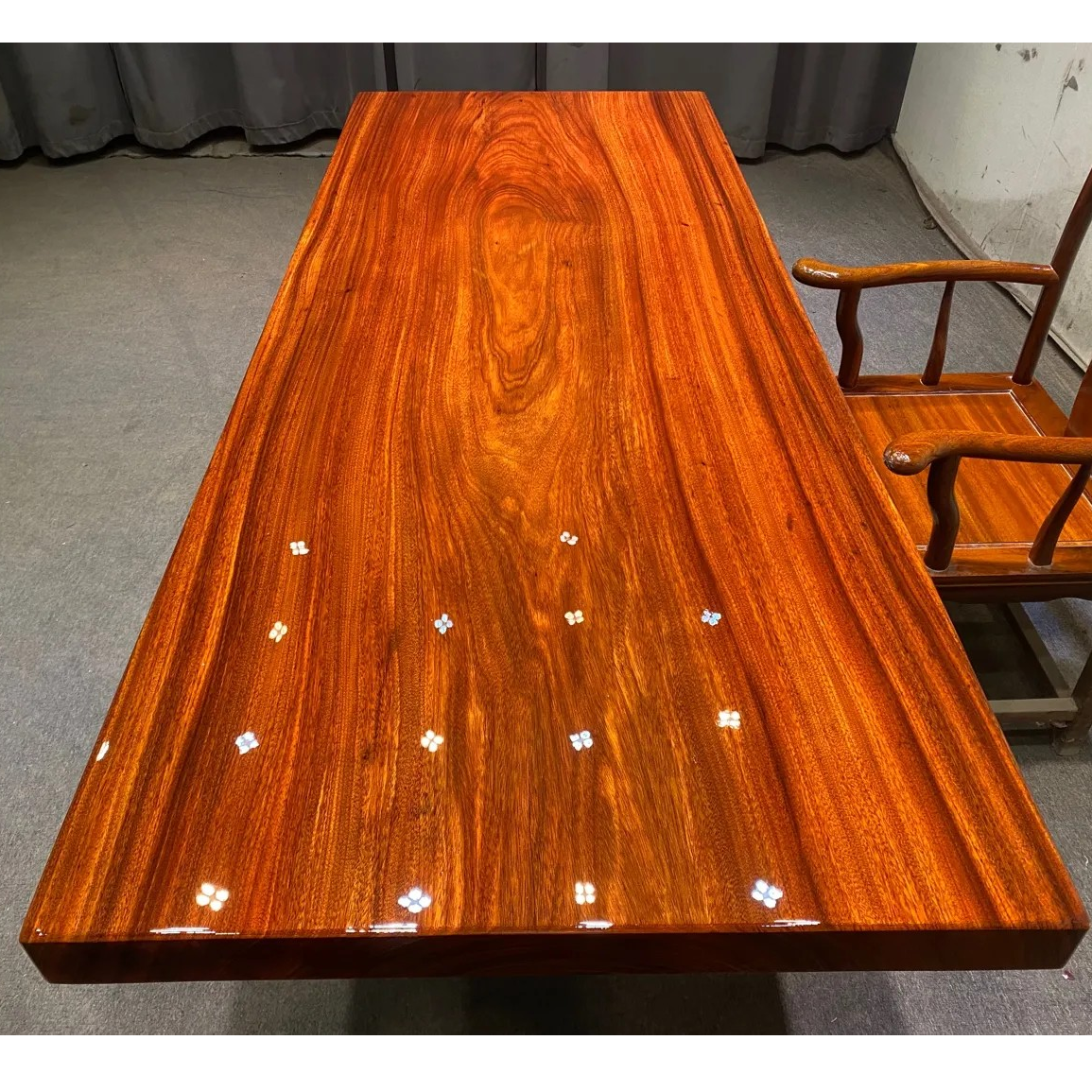 进口实木大板茶桌办公桌