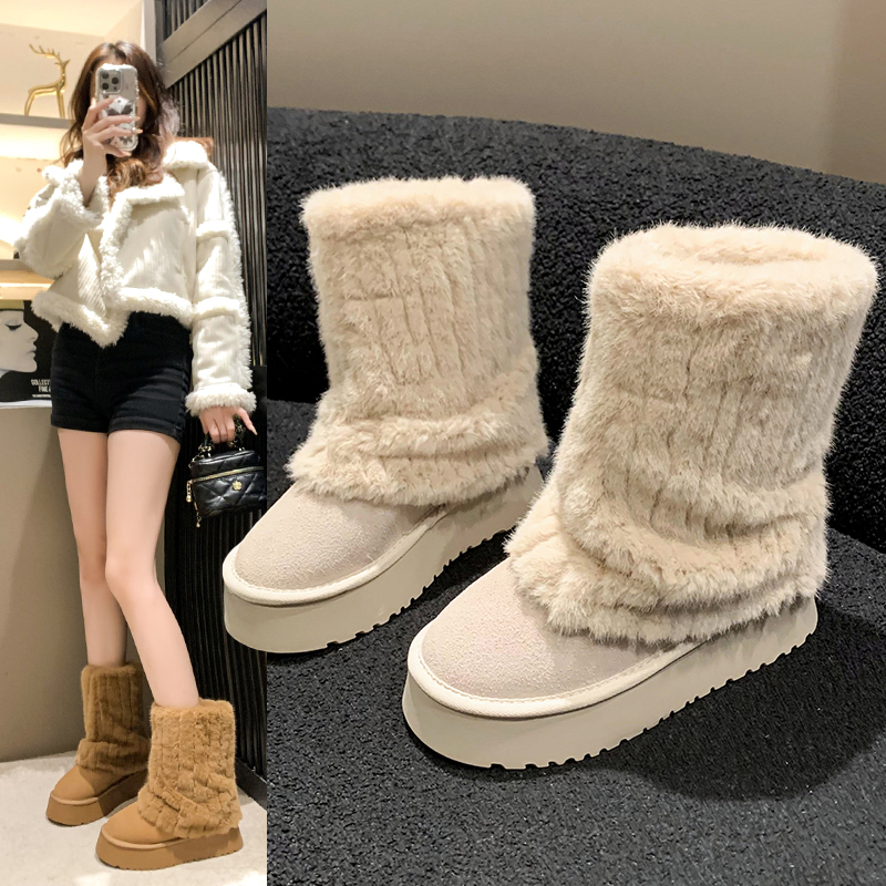 冰岛雪地靴女款加绒保暖女鞋