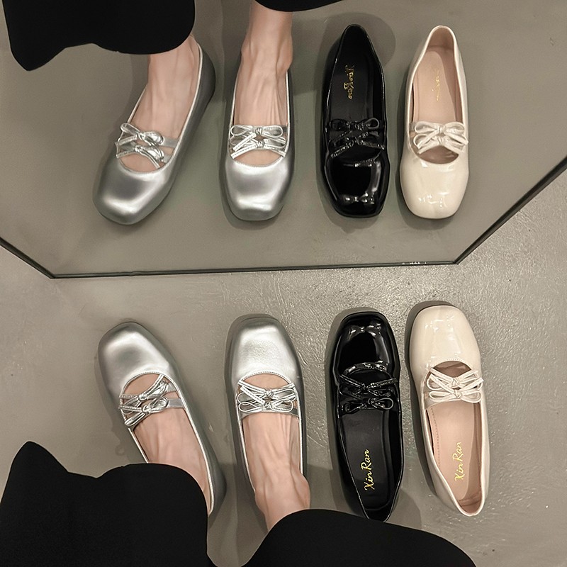 时尚百搭玛丽珍蝴蝶结小单鞋女鞋
