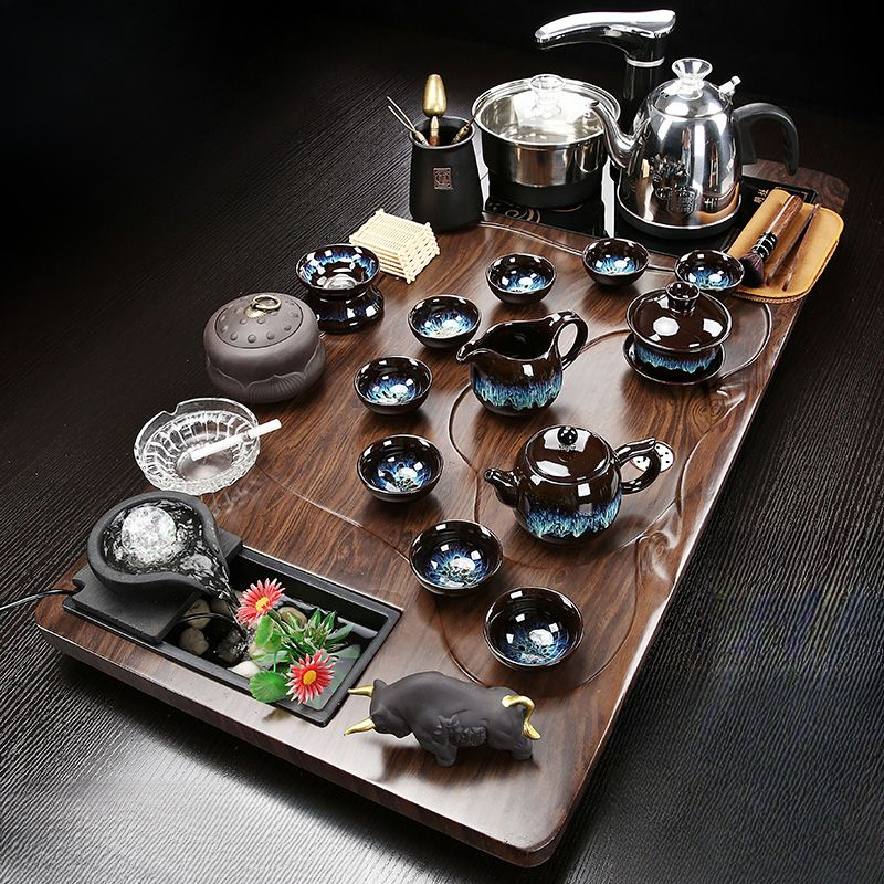茶具套装家用整套全自动烧水一体茶盘客厅紫砂功夫泡茶台茶海办公