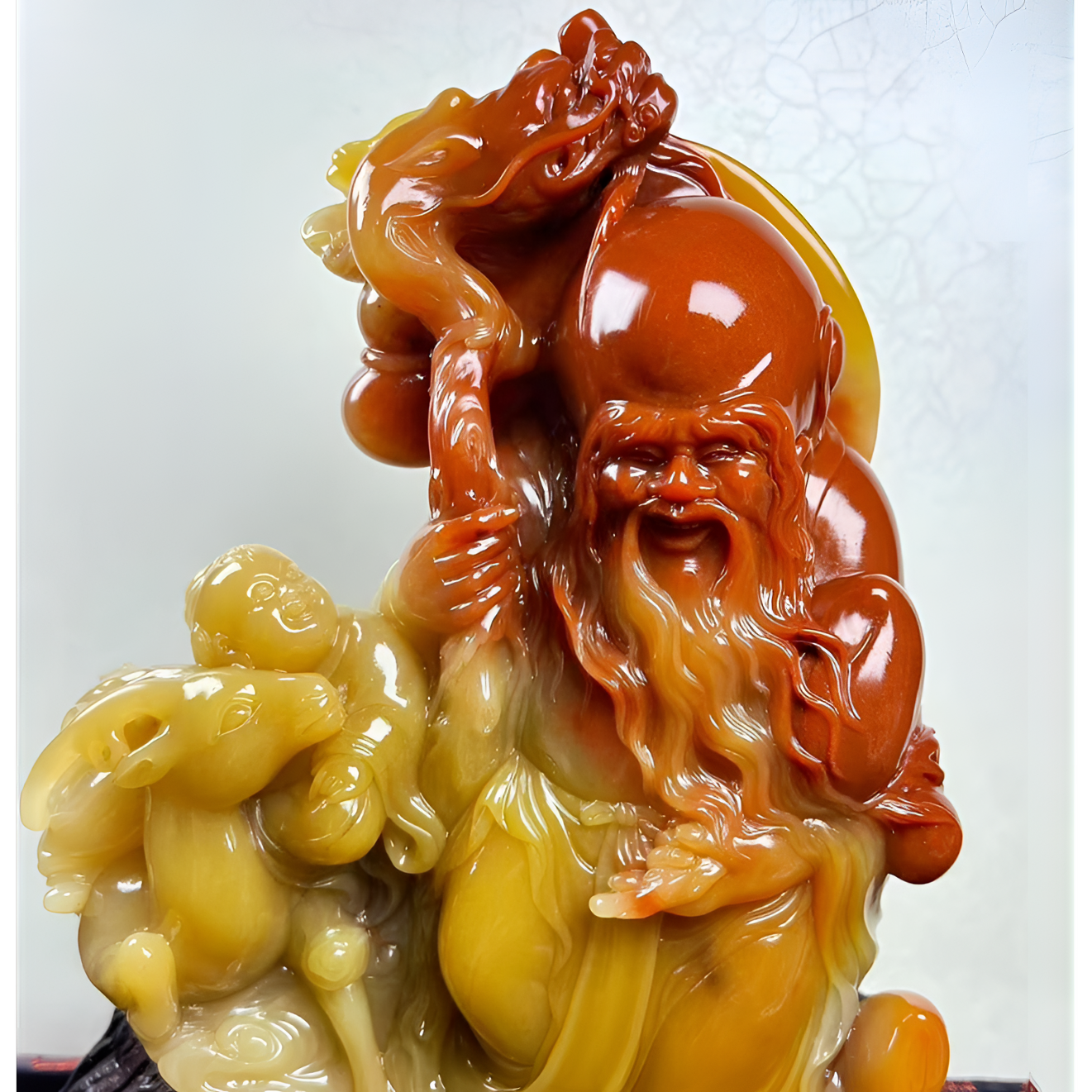 寿星公  寿山三彩高山石