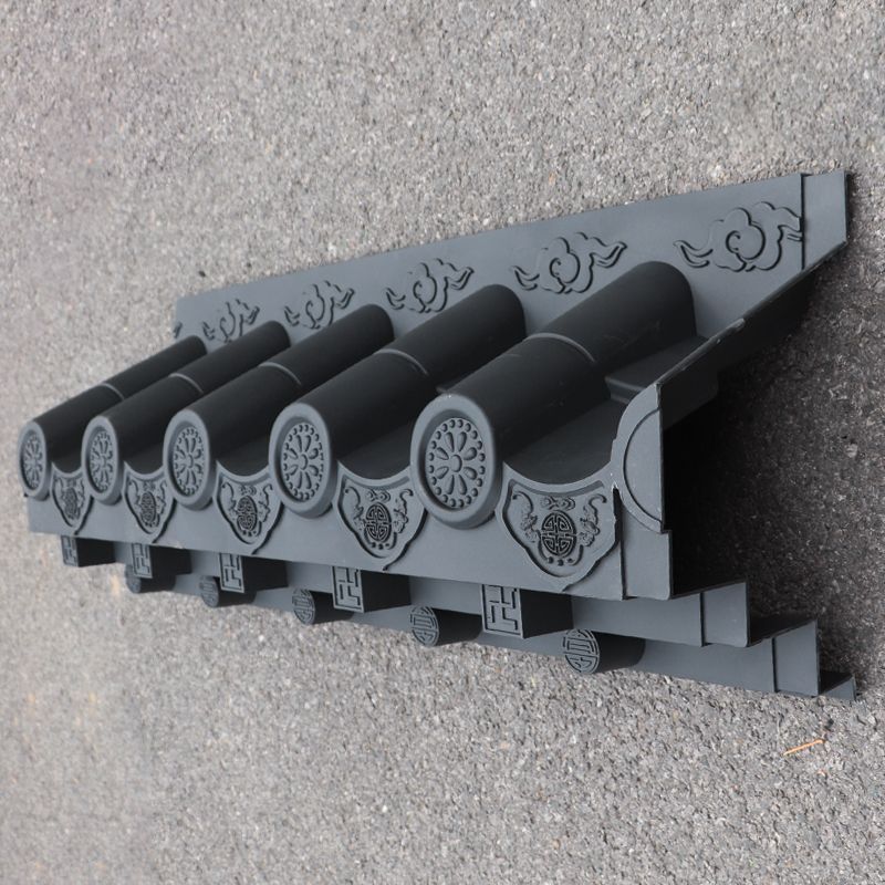 竹恩中号特厚免架子瓦树脂立体仿古屋檐中式一体装饰塑料免架子瓦