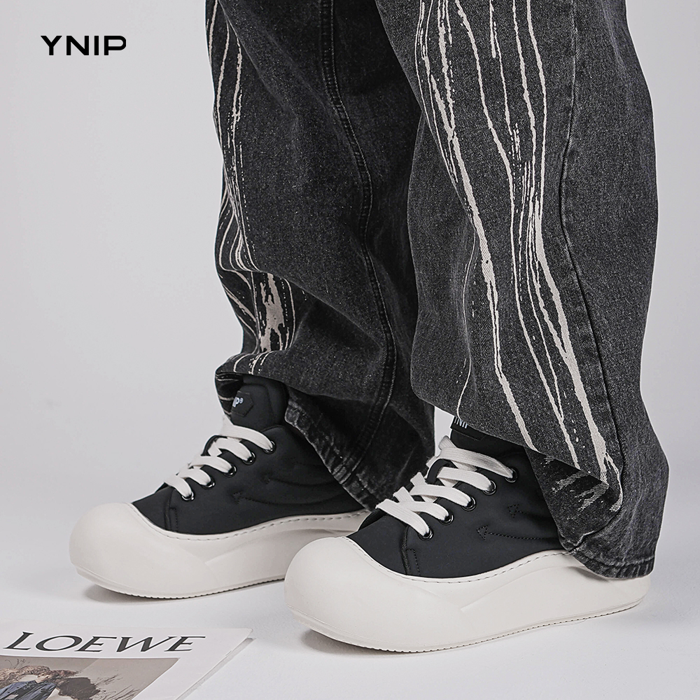 欧若风穿搭男鞋百搭休闲潮鞋软底增高小众设计感大头鞋休闲板鞋