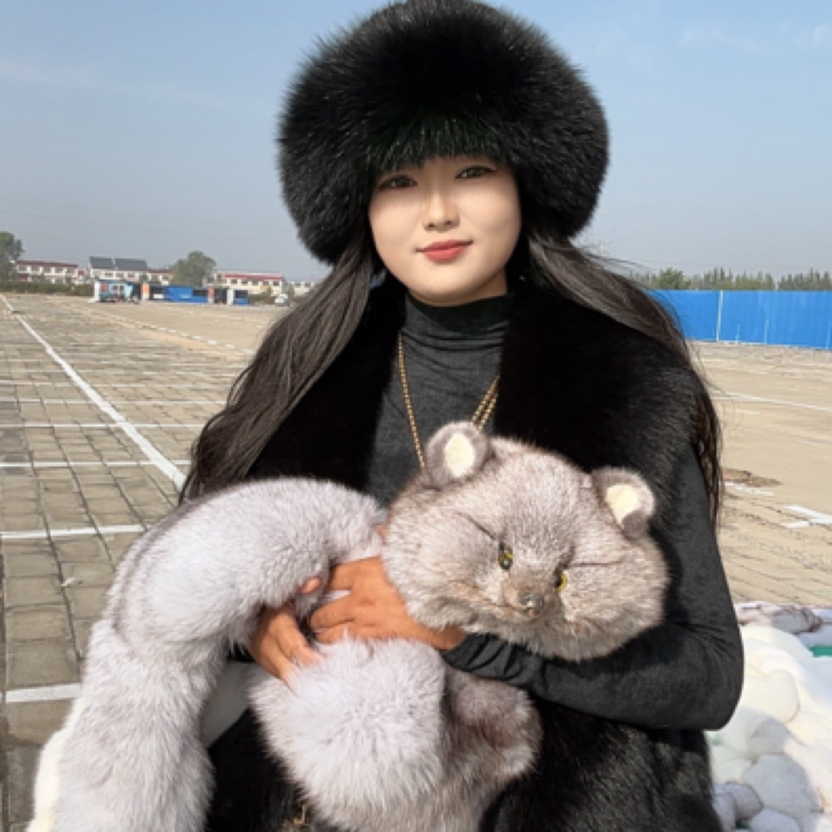 【帽子】新款韩版公主帽狐狸水貂帽