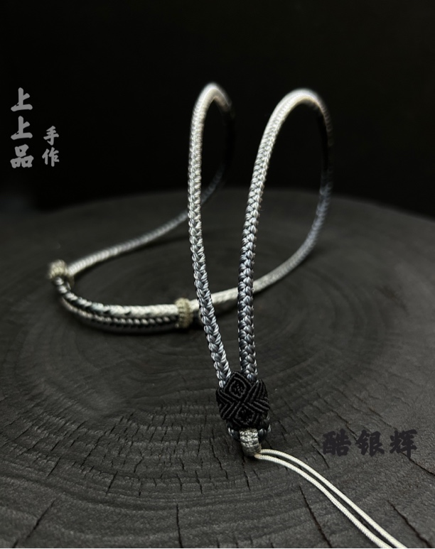 非金属布艺项链 原创全手工精编织高货绳吊坠绳项链绳套头抽拉款
