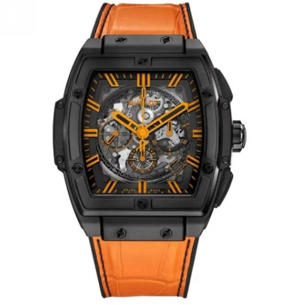 99新 Hublot/宇舶表 哈奢馆/潮人/宇舶601/45mm/橙色/单表