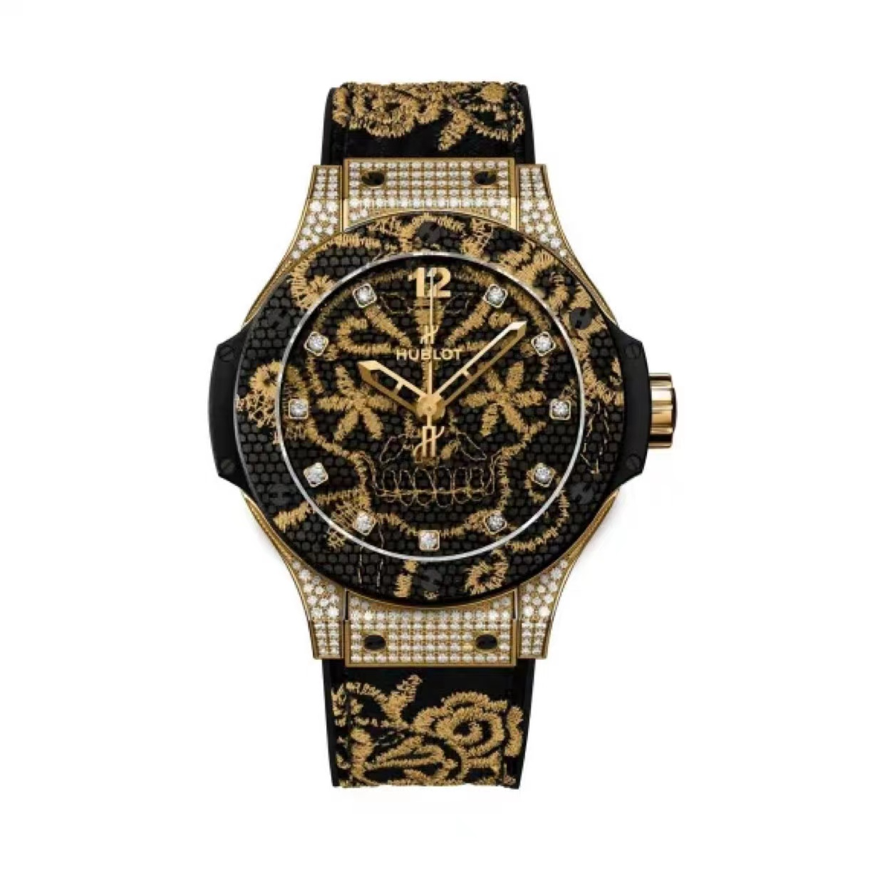 99新 Hublot/宇舶表 哈奢馆/名表/宇舶343/41mm/原钻/全套