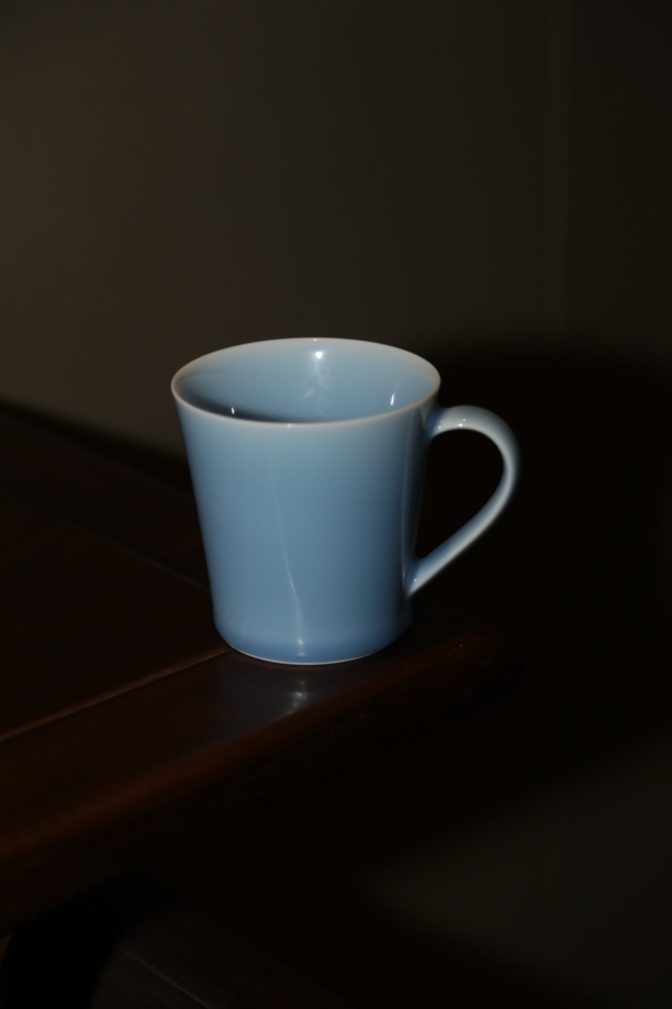 晓芳窑天蓝釉马克杯