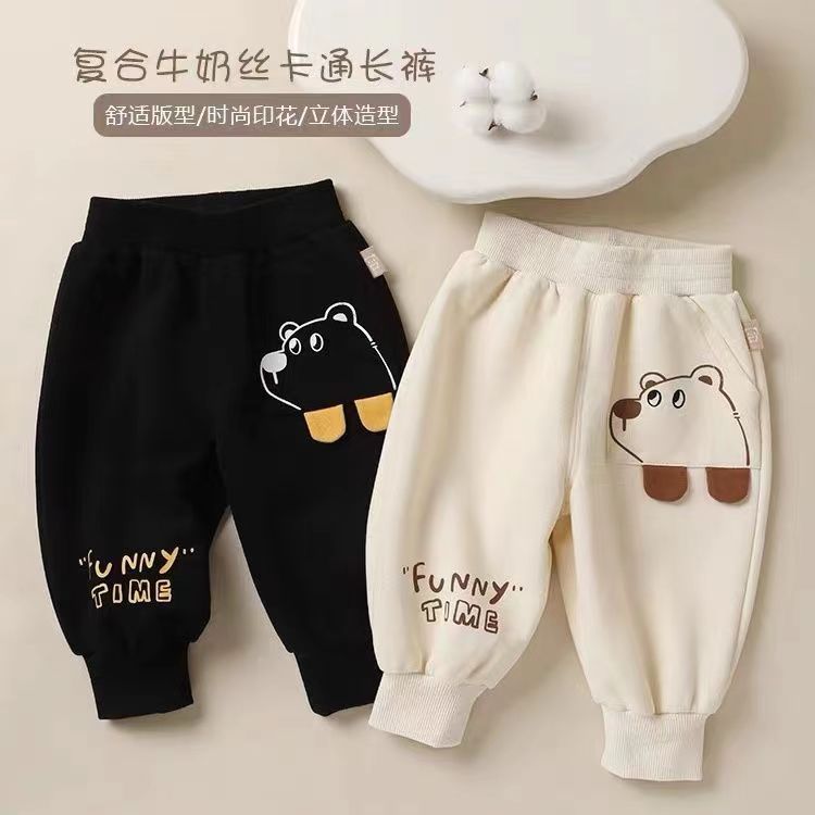 婴儿衣服休闲灯笼裤秋冬儿童男童女童宝宝冬款加厚保暖长裤子外穿
