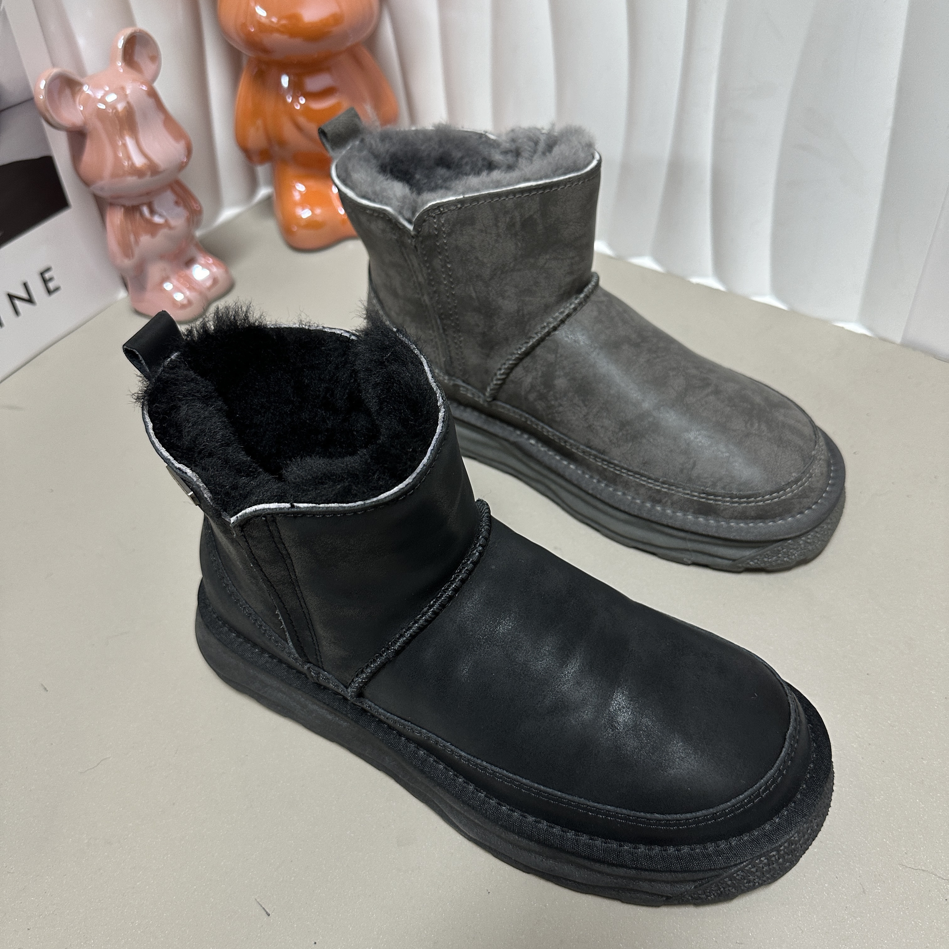 男士底厚3厘米【2322厚】冬季真皮羊毛加厚大棉雪地靴加绒雪地棉