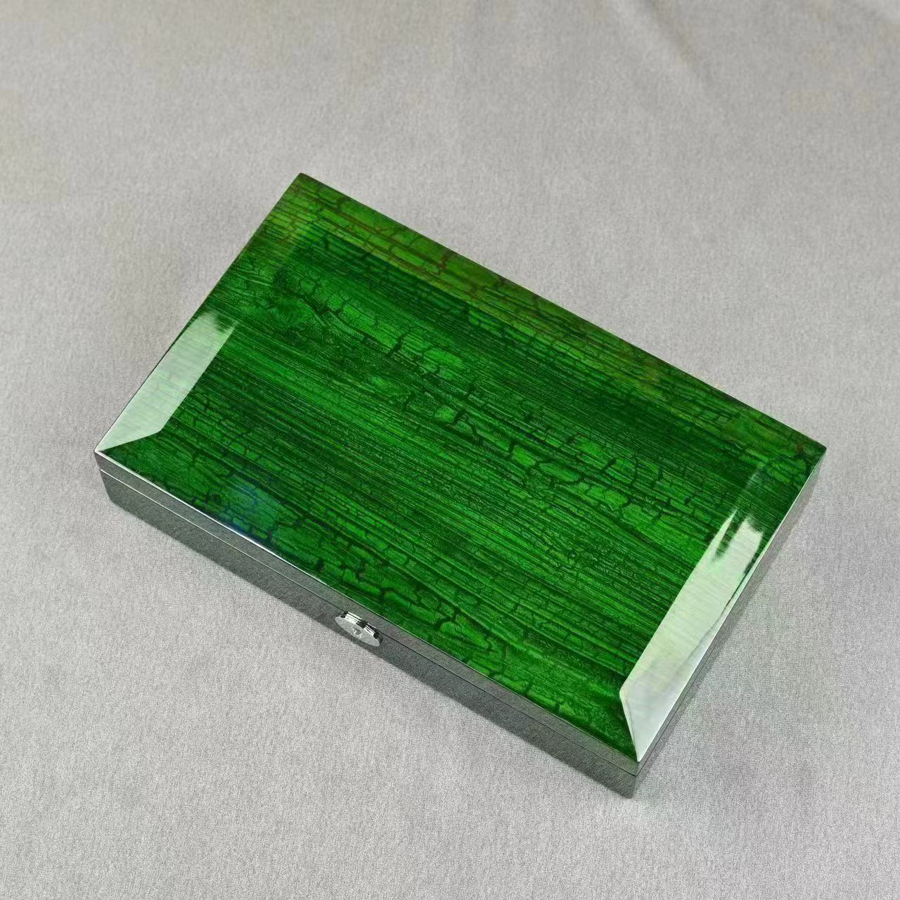 轻奢首饰盒保险箱木制大容量金银翡翠珍珠项链胸针戒指耳钉盒