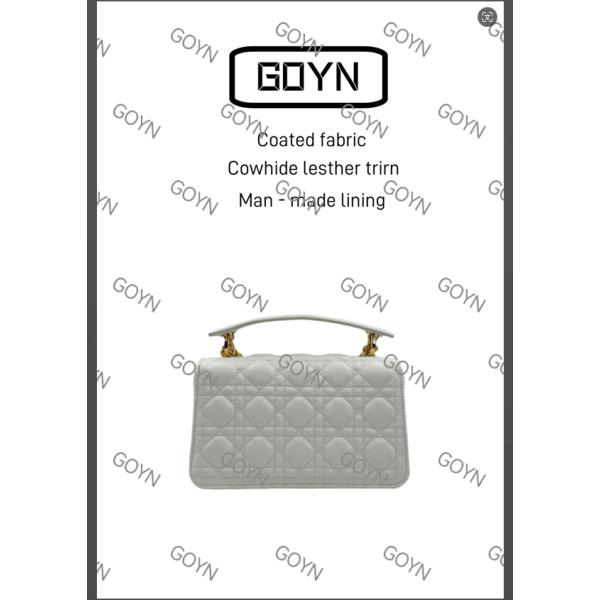 GOYN手工真皮女包珍珠链条大号3白色10545