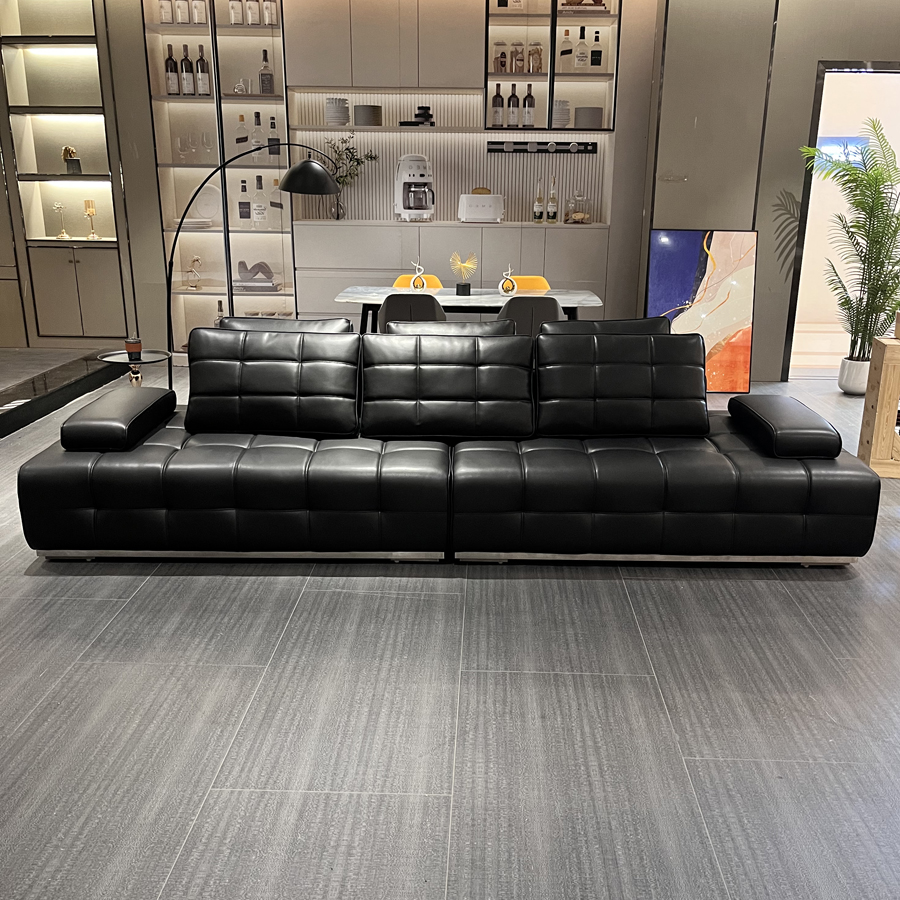 全头层牛皮 半青品质 劳伦斯直排沙发